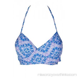 Sundazed Turner Blue Printed Simone Bra-Sized Underwire Wrap Bikini Top D B07MFRCR6G